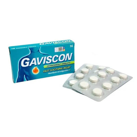 Gaviscon Peppermint 250mg Chewable Tablet