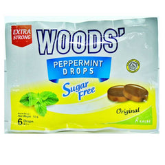 Woods Peppermint Drops Sugar Free Original Lozenges