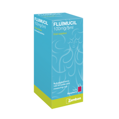 Fluimucil 100/5mg Oral Solution (Raspberry Flavour)