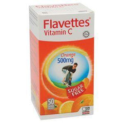 Flavettes Vitamin C 500mg Sugar Free Chewable Tablet (Orange)