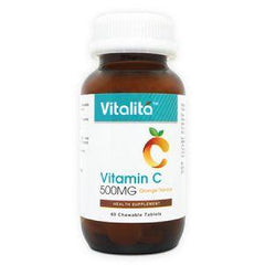 Vitalita Vitamin C 500mg Chewable Tablet Orange