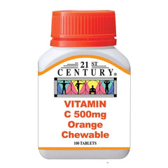 21st Century Vitamin C 500mg Chewable Tablet Orange