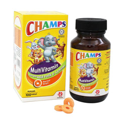 Champs Multivitamins Plus Folic Acid & Lysine Chewable Tablet (Orange)