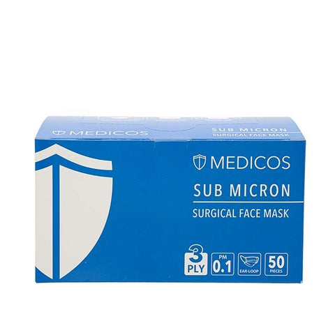 Medicos 3Ply Adult Face Mask (Blue)