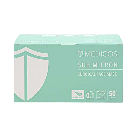 Medicos 4Ply Ultrasoft Sub Micron Surgical Face Mask 50s
