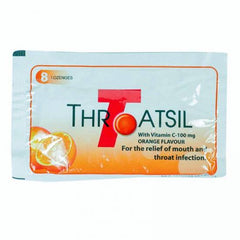 Throatsil Vitamin C Orange Lozenges