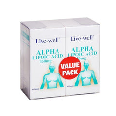 Live-well Alpha Lipoic Acid 150mg Tablet