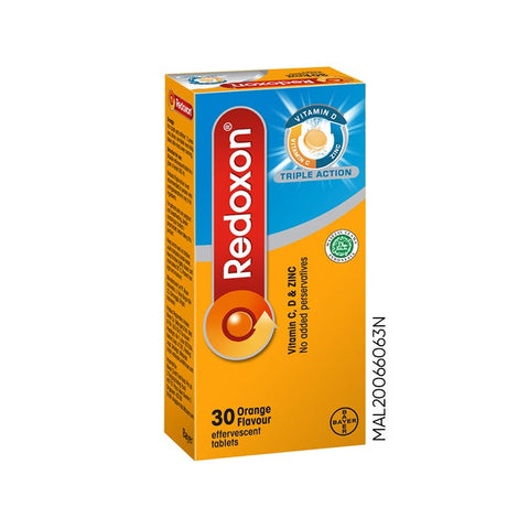 Redoxon Triple Action Vitamin C+Zinc Effervescent Tablet (Orange)