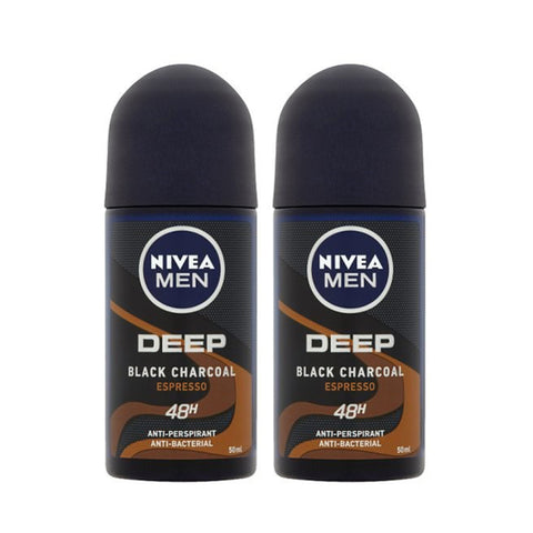 Nivea (Men) Deep Black Charcoal Espresso Roll On