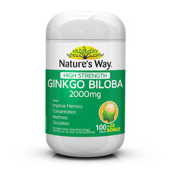 Nature's Way Ginkgo Biloba 2000mg Tablet