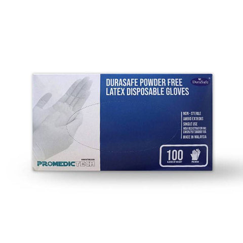 DuraSafe Powder Free Latex Glove (Purple) 100s