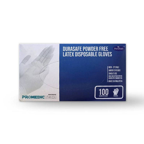 DuraSafe Powder Free Latex Glove (Purple) 100s