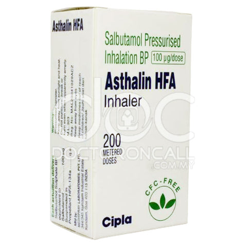 Cipla Asthalin HFA 100mcg Metered Dose Inhaler
