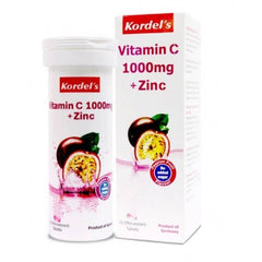 Kordel's Vitamin C 1000mg + Zinc Effervescent Tablet (Passion Fruit)