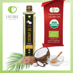 Lifetree Organic Triple Filtered Coconut Oil Low Aroma cooking