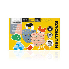 Neutrovis Premium 4Ply Kids Face Mask (Fox & Penguin)