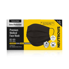 Neutrovis Premium Medical 4Ply Face Mask (Black)
