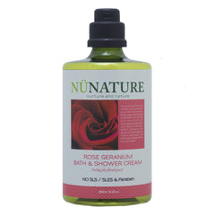 Nunature Rose Geranium Bath & Shower Cream