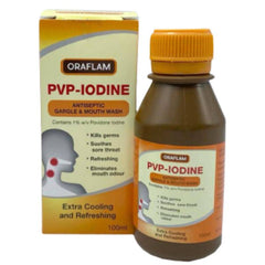 Oraflam PVP-Iodine Antiseptic Gargle & Mouth Wash