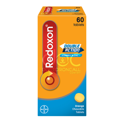 Redoxon Double Action Chewable C 500mg Tablet (Orange)