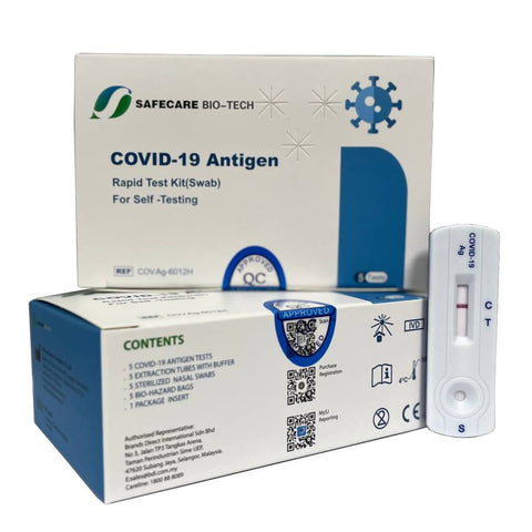 Safecare COVID-19 Antigen Rapid Test Kit (Swab) For Self Testing