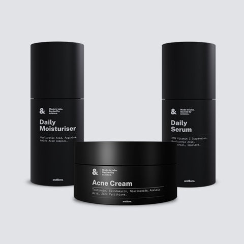 AndSons Acne Essential Kit (Tretinoin 0.0125% Acne Cream + Moisturiser + Serum)