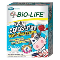 Bio-Life Kid's Colostrum Calcium D Plus Lysine 600mg Chewable Tablet
