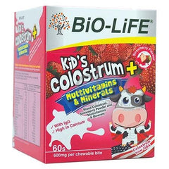 Bio-life Kid's Colostrum + Multivitamins and Minerals Chewies Strawberry