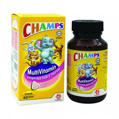 Champs Multivitamin with Folic Acid and Taurine Chewable Tablet (Lychee)