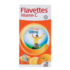 Flavettes Vitamin C 500mg Chewable Tablet (Orange)