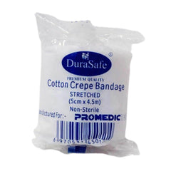 Durasafe Cotton Crepe Stretched Bandage (5cm x 4.5m)