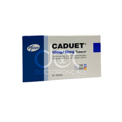 Caduet 10mg/10mg Tablet amlodipine atorvastatin hypertension cholesterol | DoctorOnCall Malaysia