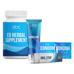 Doctor Certified Action Formula (Oral Strip 20mg + ED Herbal Supplement + Condom + Lubricant)