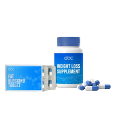 Doctor Prescribed Dual Action Weight Loss Solution: (Fat Blocking Tablet + Weight Loss Supplement)