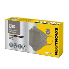 Neutrovis KF94 Korean Premium 4Ply Face Respirator Kids Face Mask (Dynamite Grey)