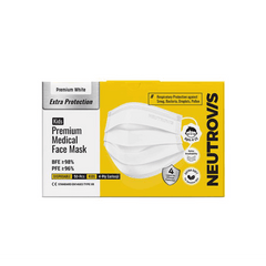 Neutrovis Premium Medical 4Ply Kids Face Mask (White)