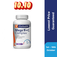 VitaHealth Mega B+C Complex Time Release Nutrition Tablet