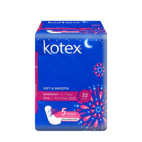 Kotex Soft & Smooth Overnight Non Wings 32cm