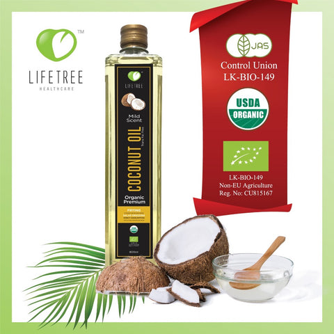 Lifetree Organic Triple Filtered Coconut Oil (Low Aroma/cooking)