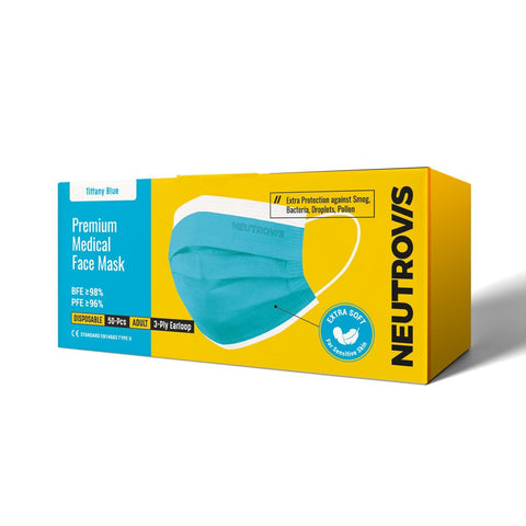 Neutrovis 3Ply Premium Medical Face Mask Adult Ultrasoft 50s