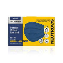 Neutrovis Premium Medical 4Ply Kids Face Mask (Denim Blue)