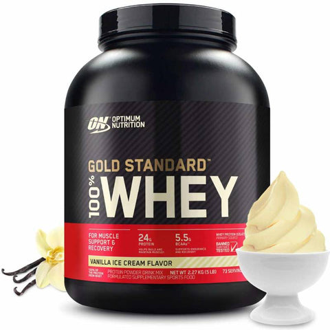 Optimum Nutrition Gold Standard 100% Whey Vanilla Ice Cream Powder