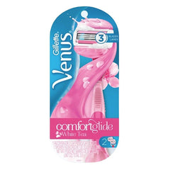 Gillette Venus Comfort Glide White Tea 3 Blade 2 Cartridge